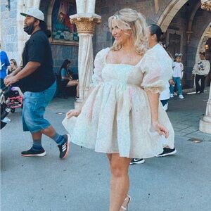 SELKIE rainbow puff dress